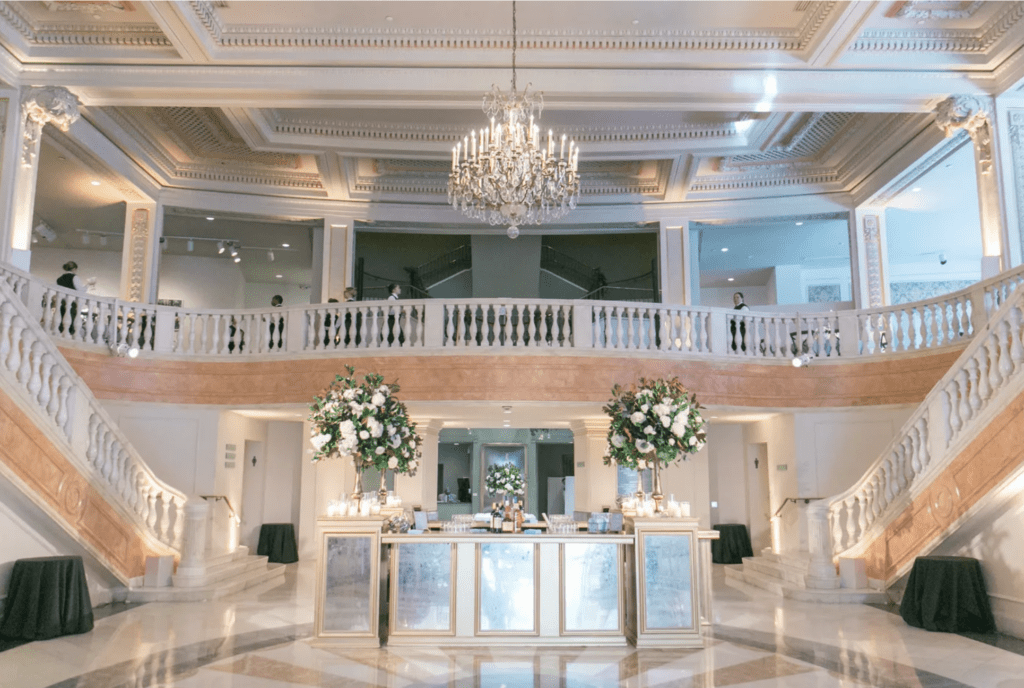 A modern and artistic wedding celebration at the National Museum of Women in the Arts in Washington DC